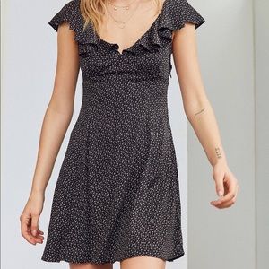 Urban outfitters blue daisy may ruffle dress